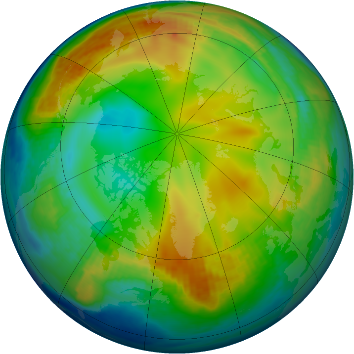 Arctic ozone map for 17 December 2000